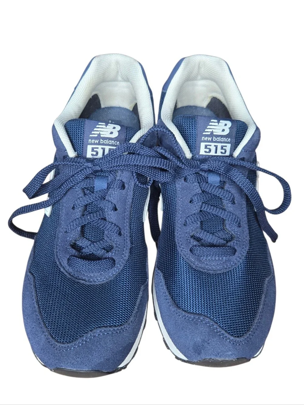 New Balance Mens Navy Blue Classics 515 VR Suede Sneakers Size 10